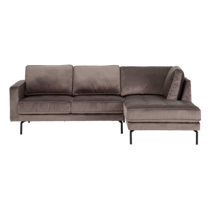 Sofá Moderno Terciopelo Gris Pardo 230 Cm