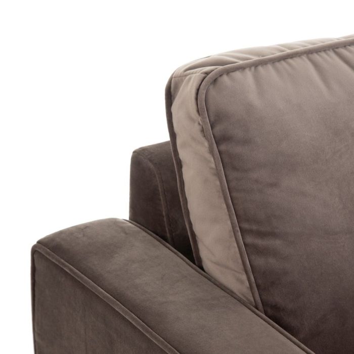 Sofá Moderno Terciopelo Gris Pardo 230 Cm