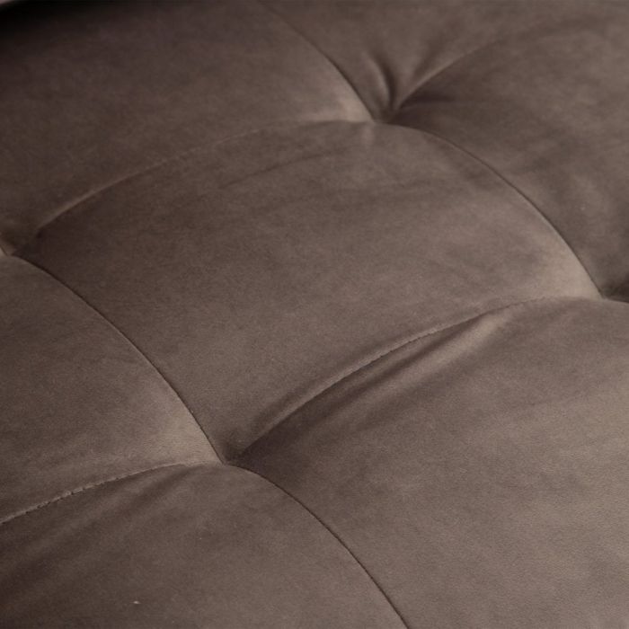 Sofá Moderno Terciopelo Gris Pardo 230 Cm