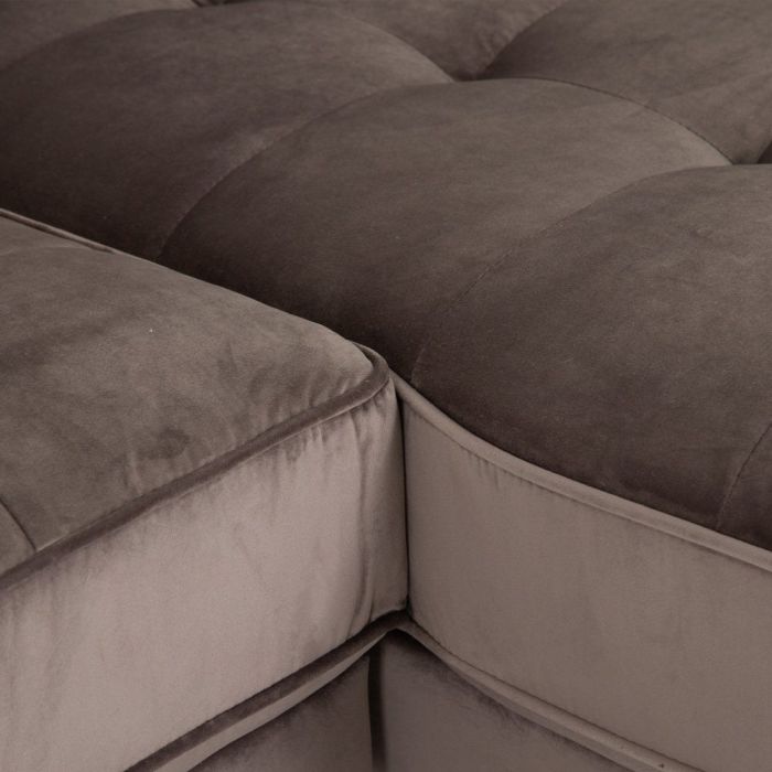 Sofá Moderno Terciopelo Gris Pardo 230 Cm