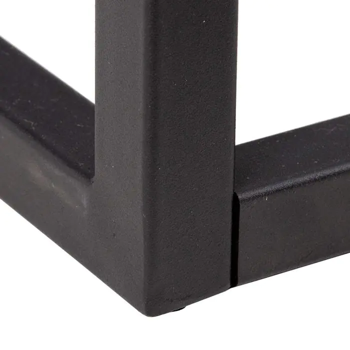 Mesa Auxiliar Metal Negro Cristal, 60 Cm