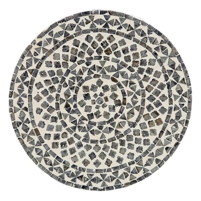 Mesa Auxiliar Nácar Gris/Blanco