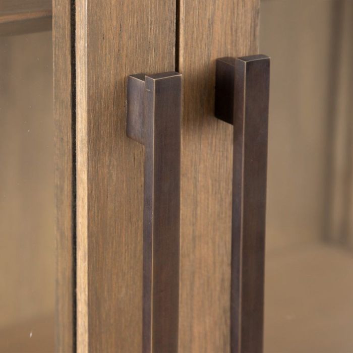 Vitrina Sent Madera Natural Cristal, 100 Cm