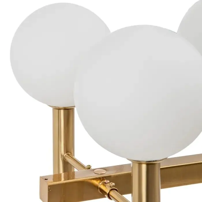 Lámpara Techo Cristal Metal Oro, 120 Cm