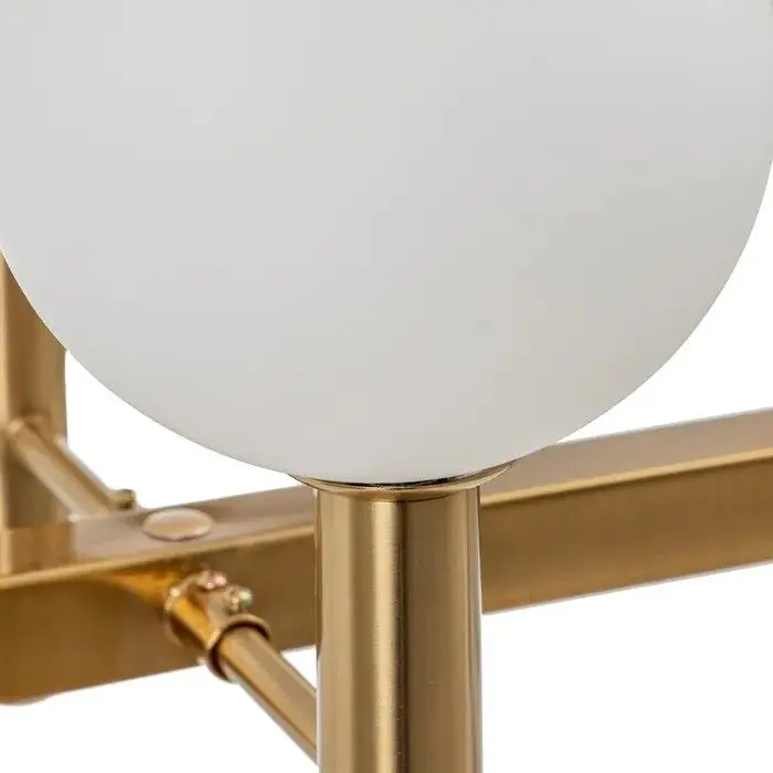 Lámpara Techo Cristal Metal Oro, 120 Cm