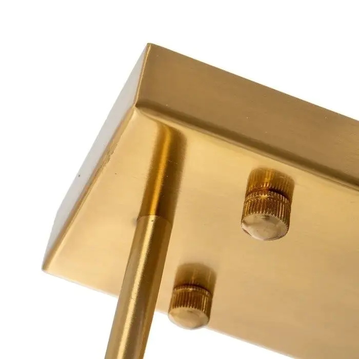 Lámpara Techo Cristal Metal Oro, 120 Cm