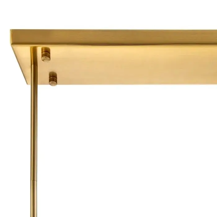 Lámpara Techo Cristal Metal Oro, 120 Cm