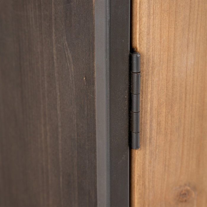 Aparador Negro Natural Madera Metal, 146 Cm
