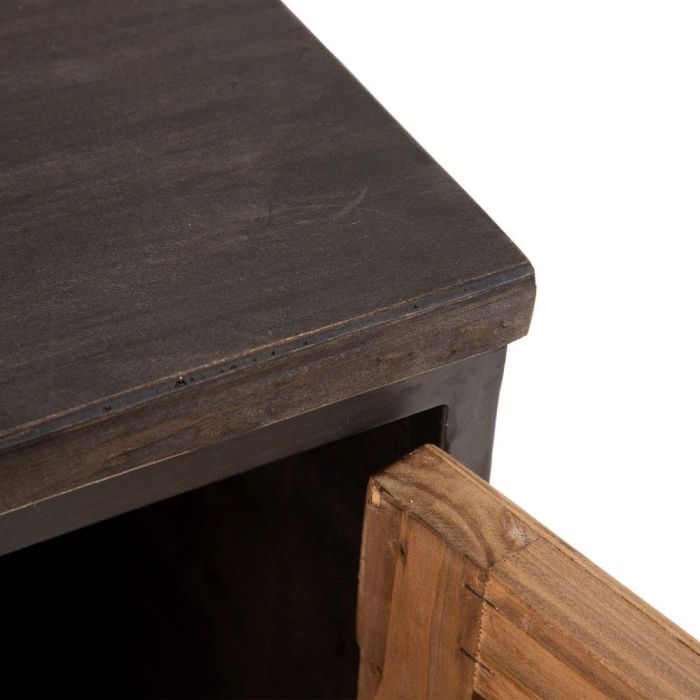 Aparador Negro Natural Madera Metal, 146 Cm