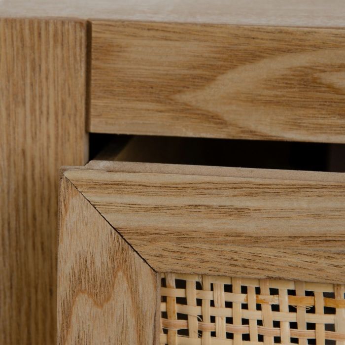 Cómoda Nórdico Madera Ratan Natural 80 Cm