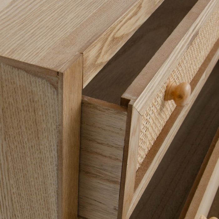 Cómoda Nórdico Madera Ratan Natural 80 Cm