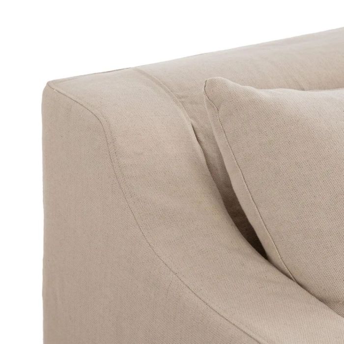 Sofá Chaise Lounge Tejido Beige Salón, 249 Cm