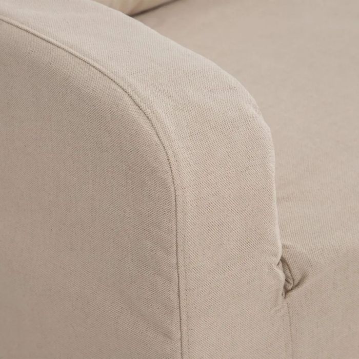 Sofá Chaise Lounge Tejido Beige Salón, 249 Cm