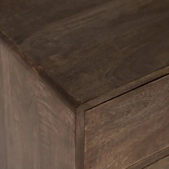 Armario Madera Mango Ratán Hierro, 84 Cm