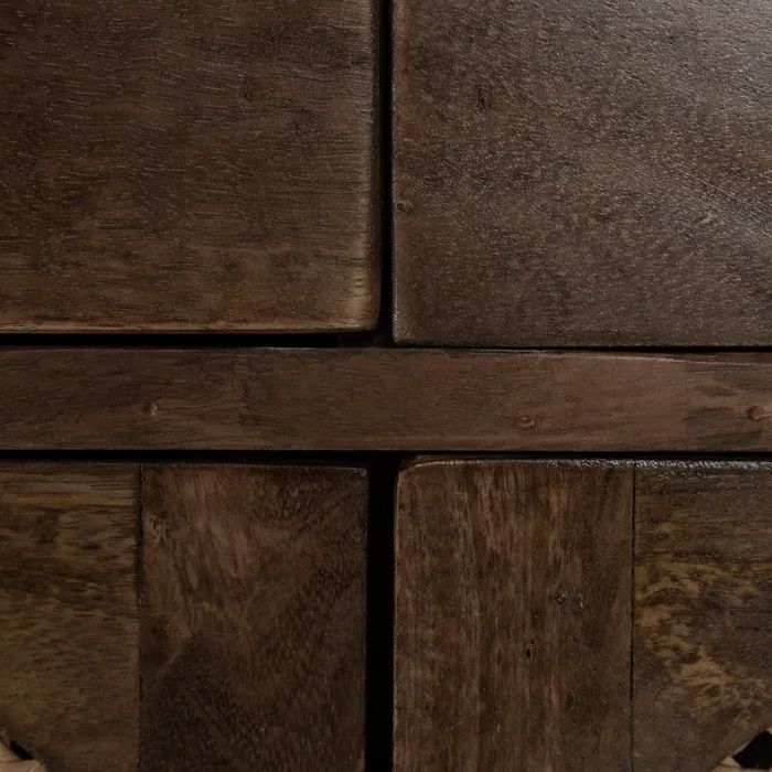Armario Madera Mango Ratán Hierro, 84 Cm