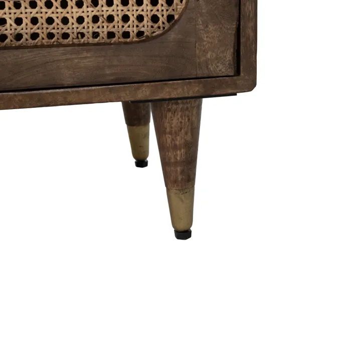 Armario Madera Mango Ratán Hierro, 84 Cm