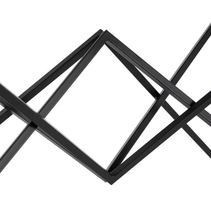 Consola Cristal Hierro Negro, 127 Cm