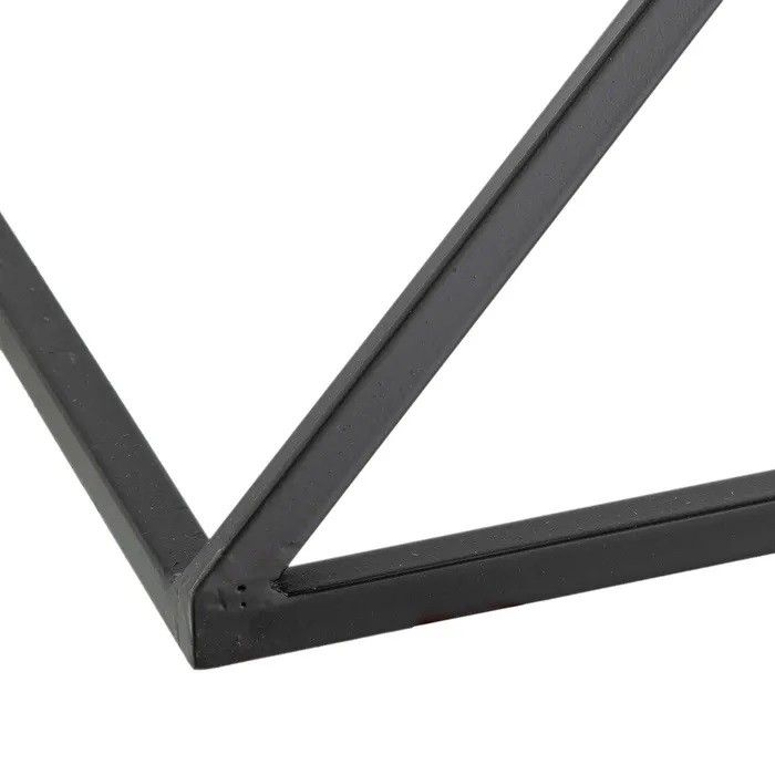 Consola Cristal Hierro Negro, 127 Cm