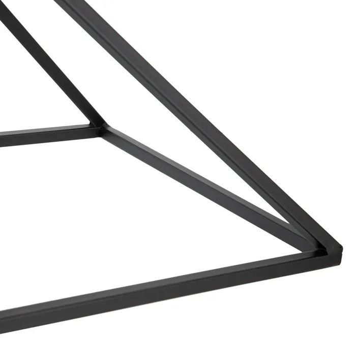 Consola Cristal Hierro Negro, 127 Cm