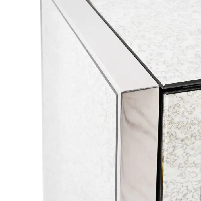 Aparador Espejo Plateado Contemporáneo,200 Cm