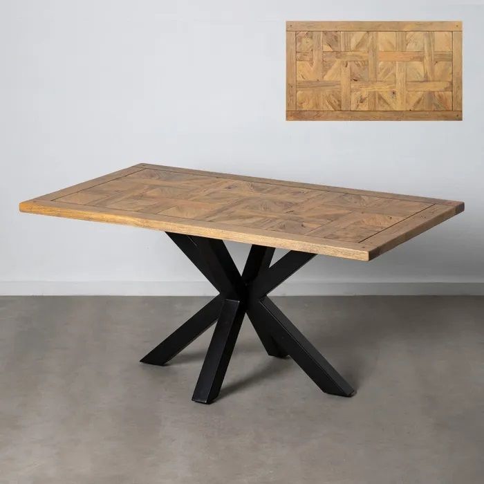 Mesa Comedor Madera Mango Hierro, 160 Cm
