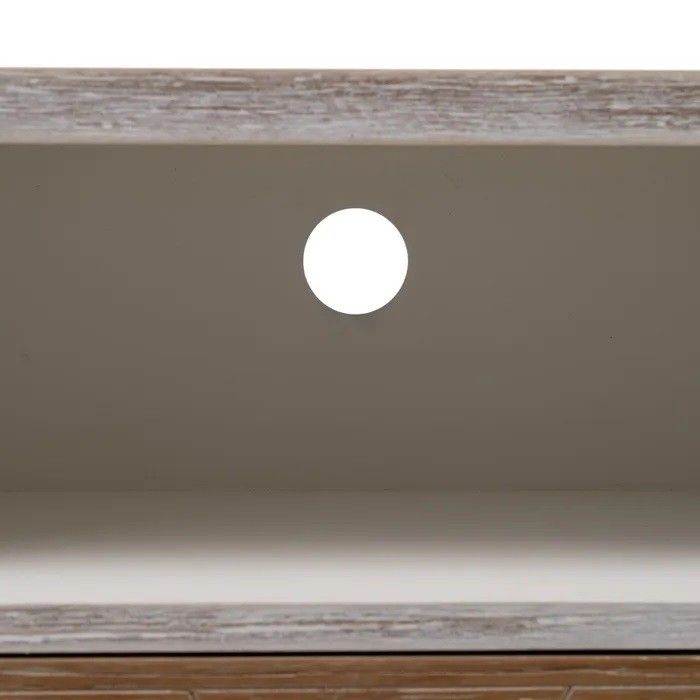 Mueble TV Madera Mdf Blanco/Natural, 150 Cm