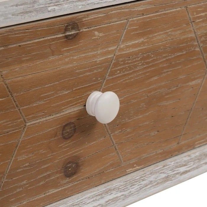 Mueble TV Madera Mdf Blanco/Natural, 150 Cm