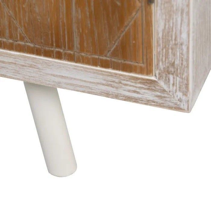 Mueble TV Madera Mdf Blanco/Natural, 150 Cm