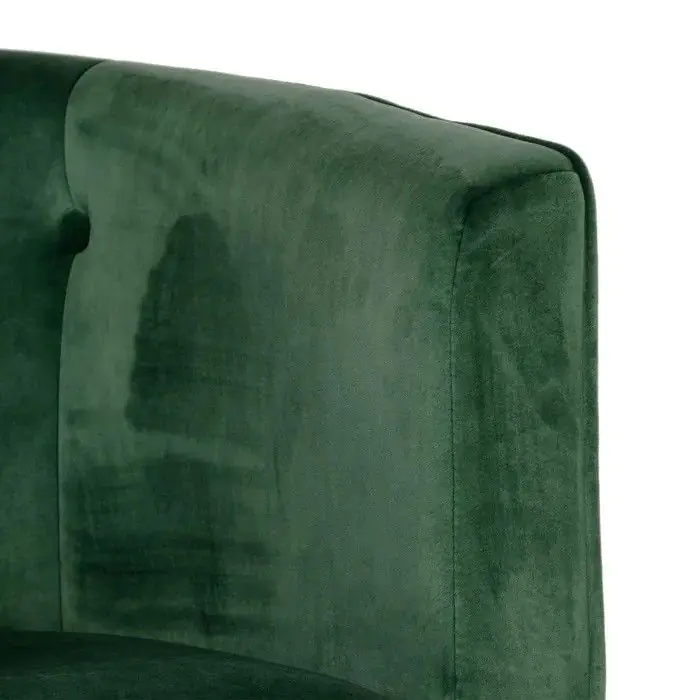 Sillón Vintage Terciopelo Verde Oscuro