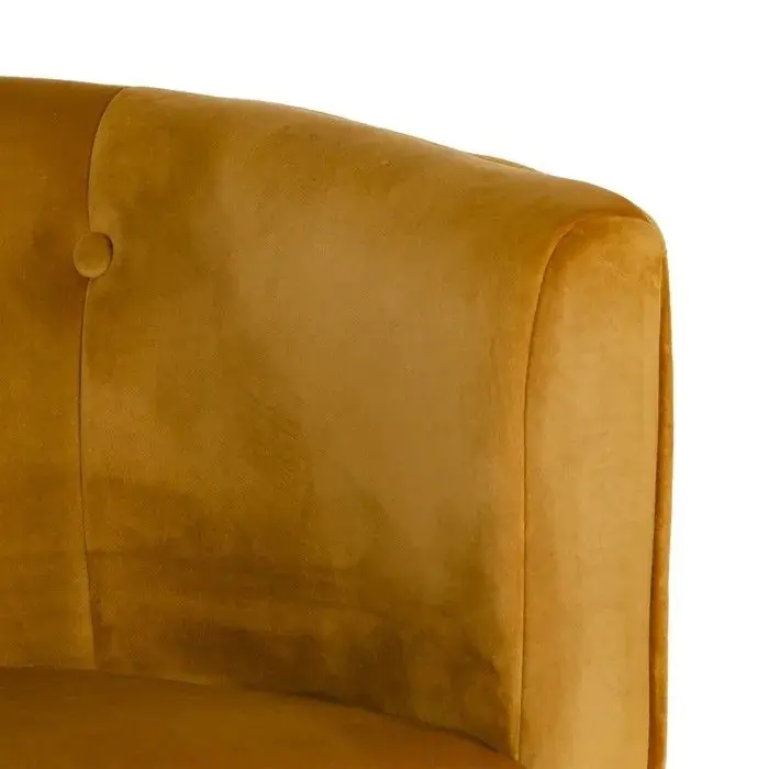 Sillón Vintage Terciopelo Mostaza 