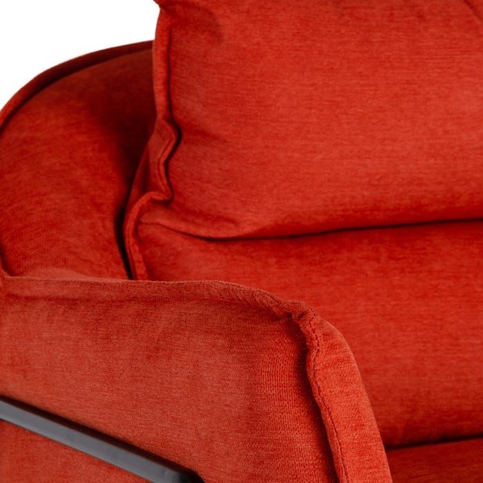 Sillón Moderno Calabaza Tejido Metal Negro, 76,5 Cm