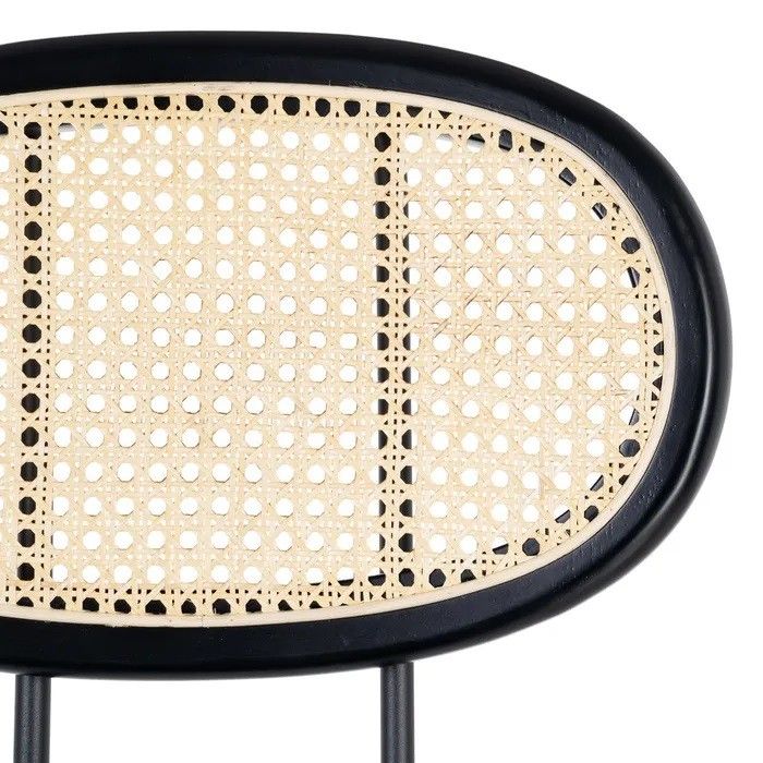 Silla Salón Vintage Gris Tejido Metal, 48 Cm