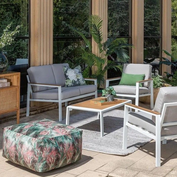 Conjunto Jardín Aluminio Blanco
