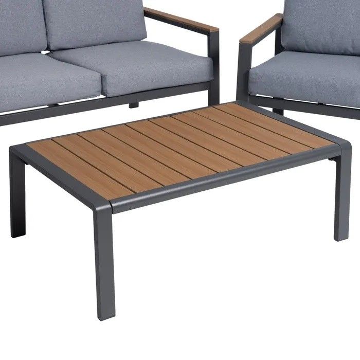 Conjunto Jardín Aluminio Gris Antracita