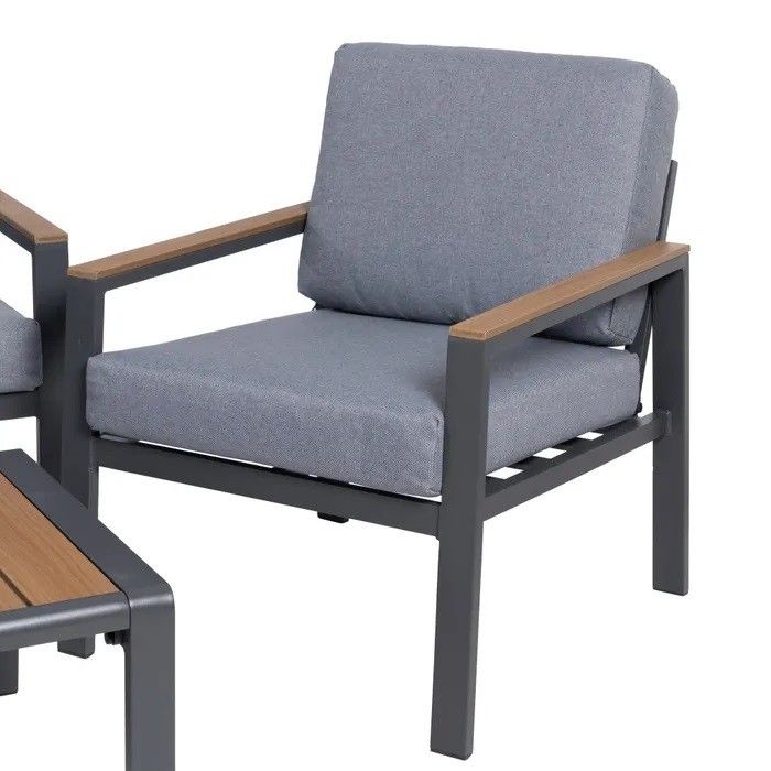 Conjunto Jardín Aluminio Gris Antracita