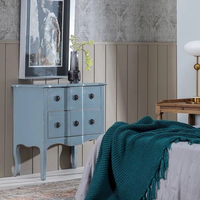Cómoda Madera Olmo Azul, 83 Cm