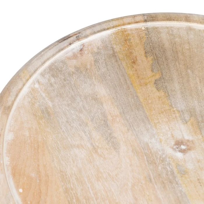 Mesa Auxiliar Madera Tallada Blanco, 46,50 Cm