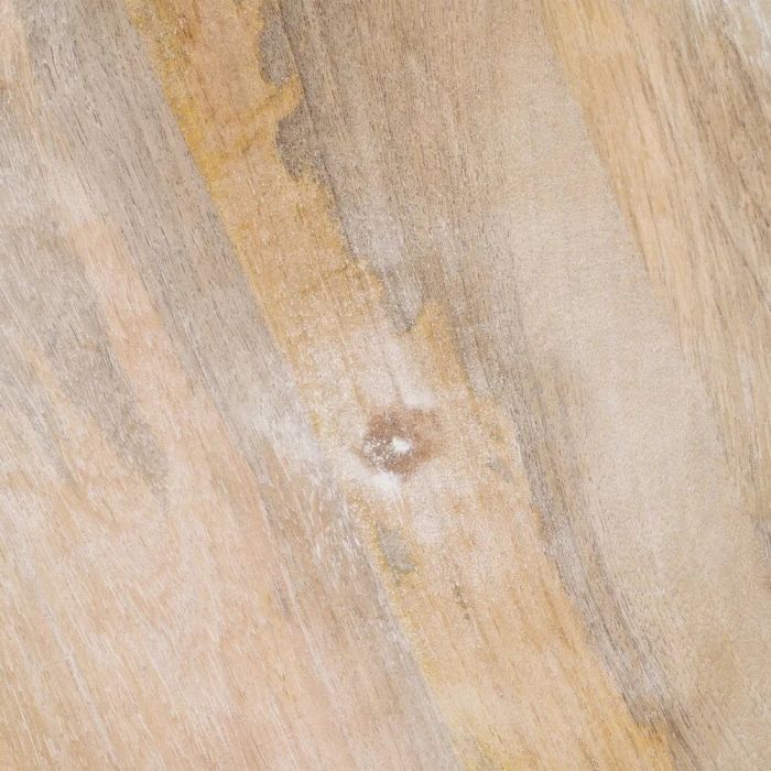 Mesa Auxiliar Madera Tallada Blanco, 46,50 Cm