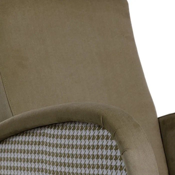 Sillón Tejido Verde Oliva Metal Salón, 68 Cm