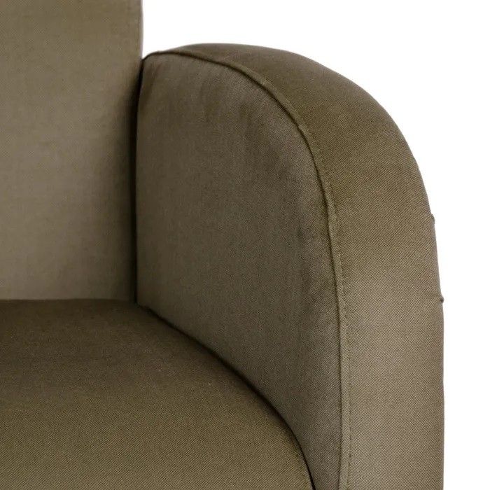 Sillón Tejido Verde Oliva Metal Salón, 68 Cm