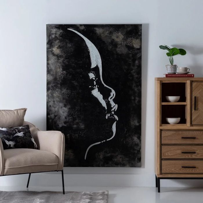 Pintura Niño Perfil Negro