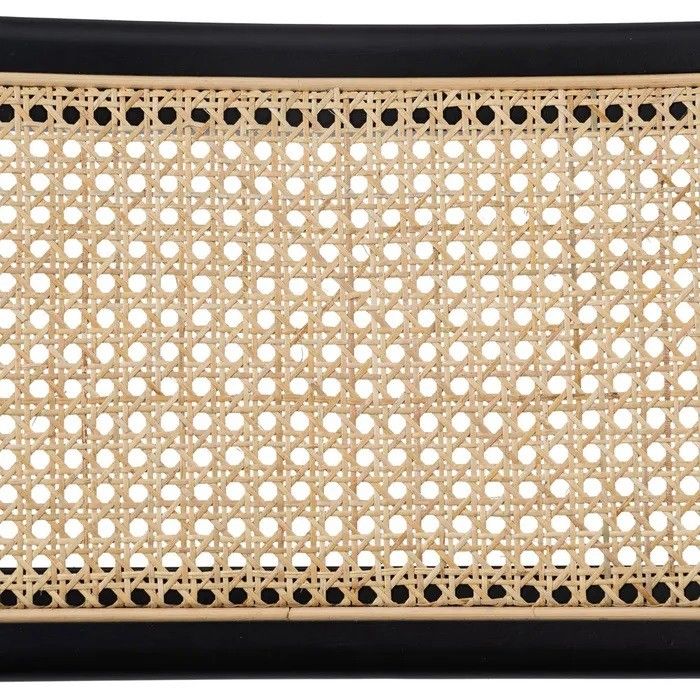 Silla Tejido Calabaza Ratan Acero Negro, 84 Cm