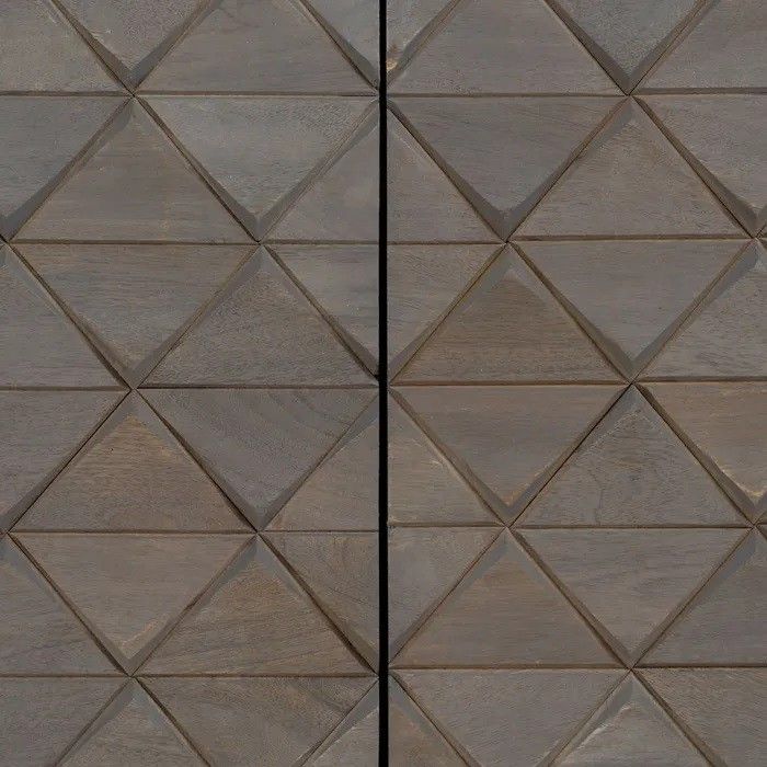 Aparador Madera Mango Hierro Gris/Dorado, 152'50 Cm