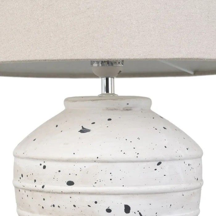 Lámpara Sobremesa Cerámica Gris, 46 Cm