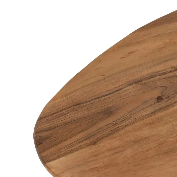 S/2 Mesa Centro Natural Madera Metal, 110 X 63 X 40 Cm