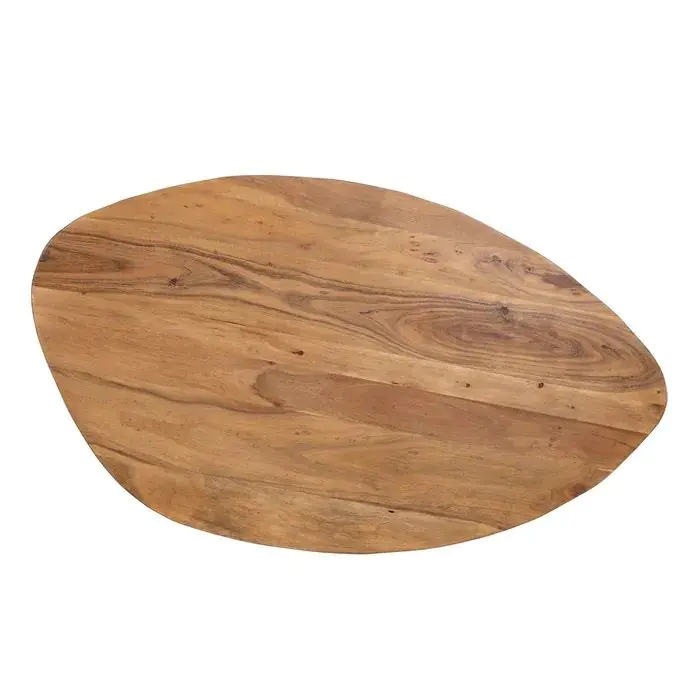 S/2 Mesa Centro Natural Madera Metal, 110 X 63 X 40 Cm
