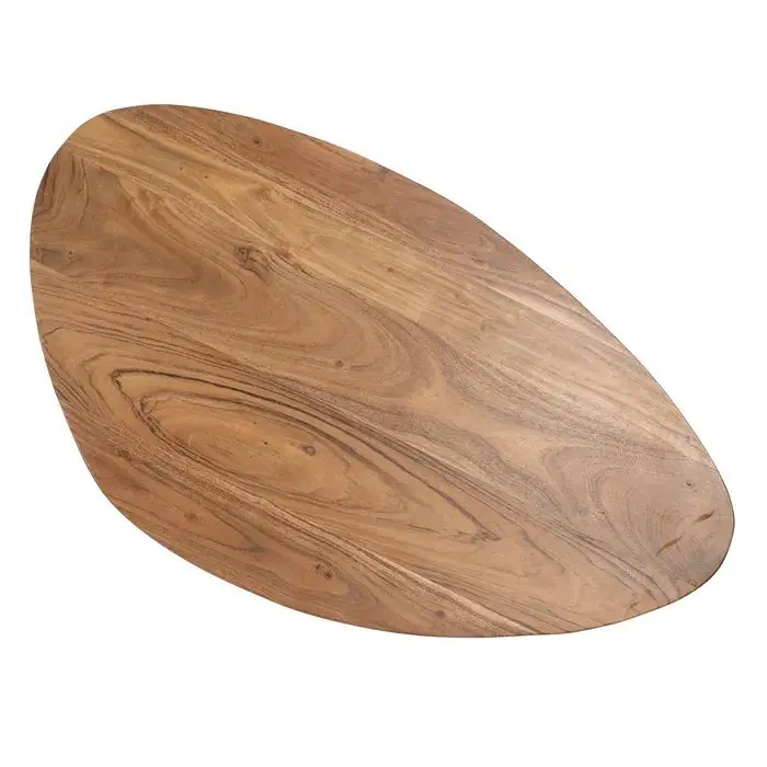 S/2 Mesa Centro Natural Madera Metal, 110 X 63 X 40 Cm