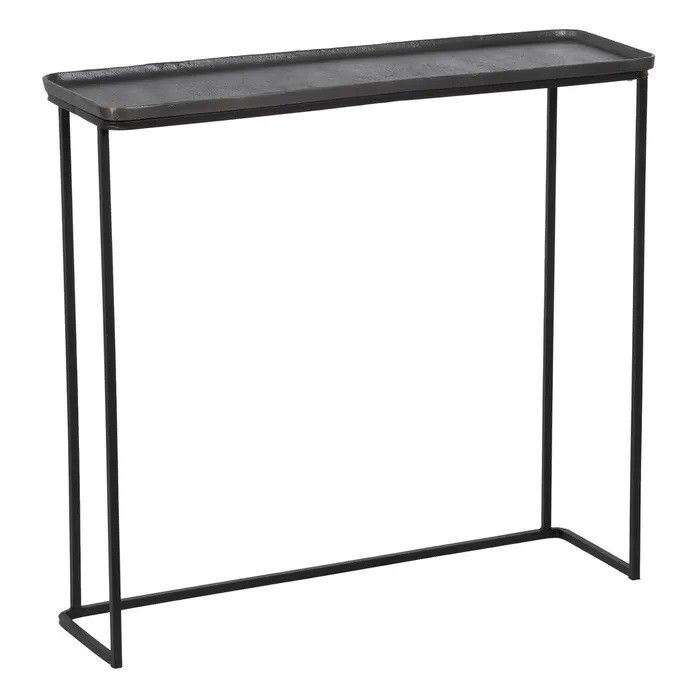 S/2 Consolas Aluminio Hierro Negro, 88 Cm