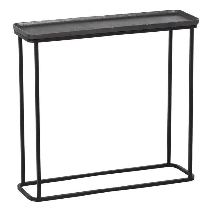 S/2 Consolas Aluminio Hierro Negro, 88 Cm