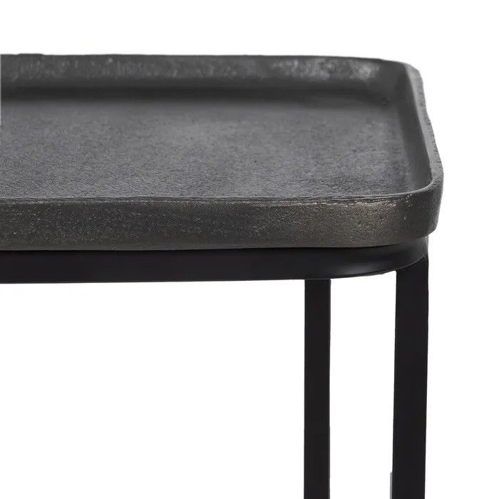 S/2 Consolas Aluminio Hierro Negro, 88 Cm